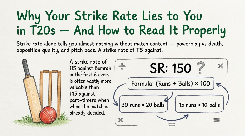 Why Your Strike Rate Lies to You in T20s — And How to Read It Properly
