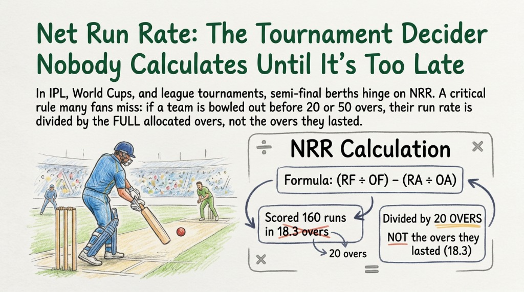 Net Run Rate: The Tournament Decider Nobody Calculates Until It's Too Late