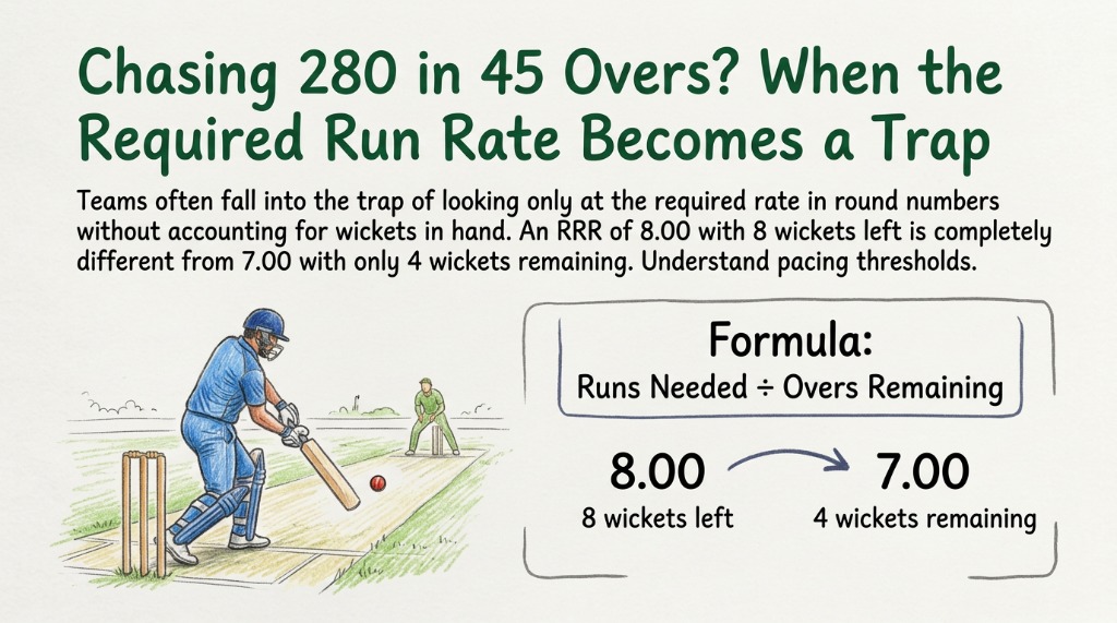 Chasing 280 in 45 Overs? When the Required Run Rate Becomes a Trap